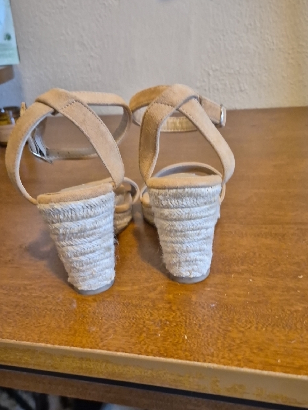 Steve Madden Tan Suede Espadrille Ankle-Strap Sandals - Picture 3 of 5